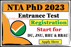 NTA PhD Entrance Test 2023: Registration begins for DU, JNU, BHU & BBAU; direct link here