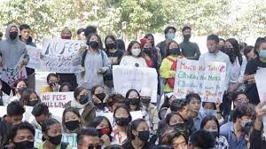 ABVP stages protest at GU over exam delay, fee hike, scholarships