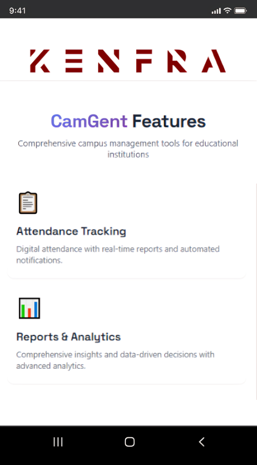 Feaures kenfra camgent