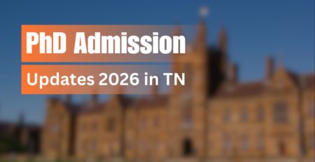 phd admission in tamil nadu