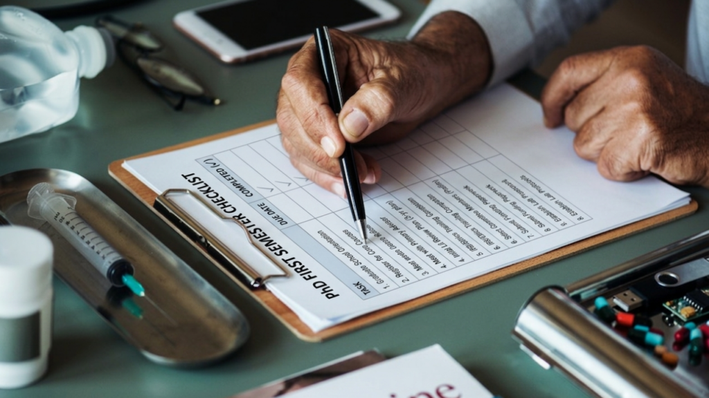 First Semester PhD Checklist