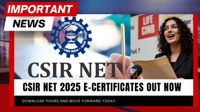 csir net 2025 e certificate